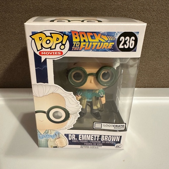 Cosbaby Back To The Future Dr. Emmett Brown Figure - 4.3" Cute Collectible Pop Vinyl Style, White Color